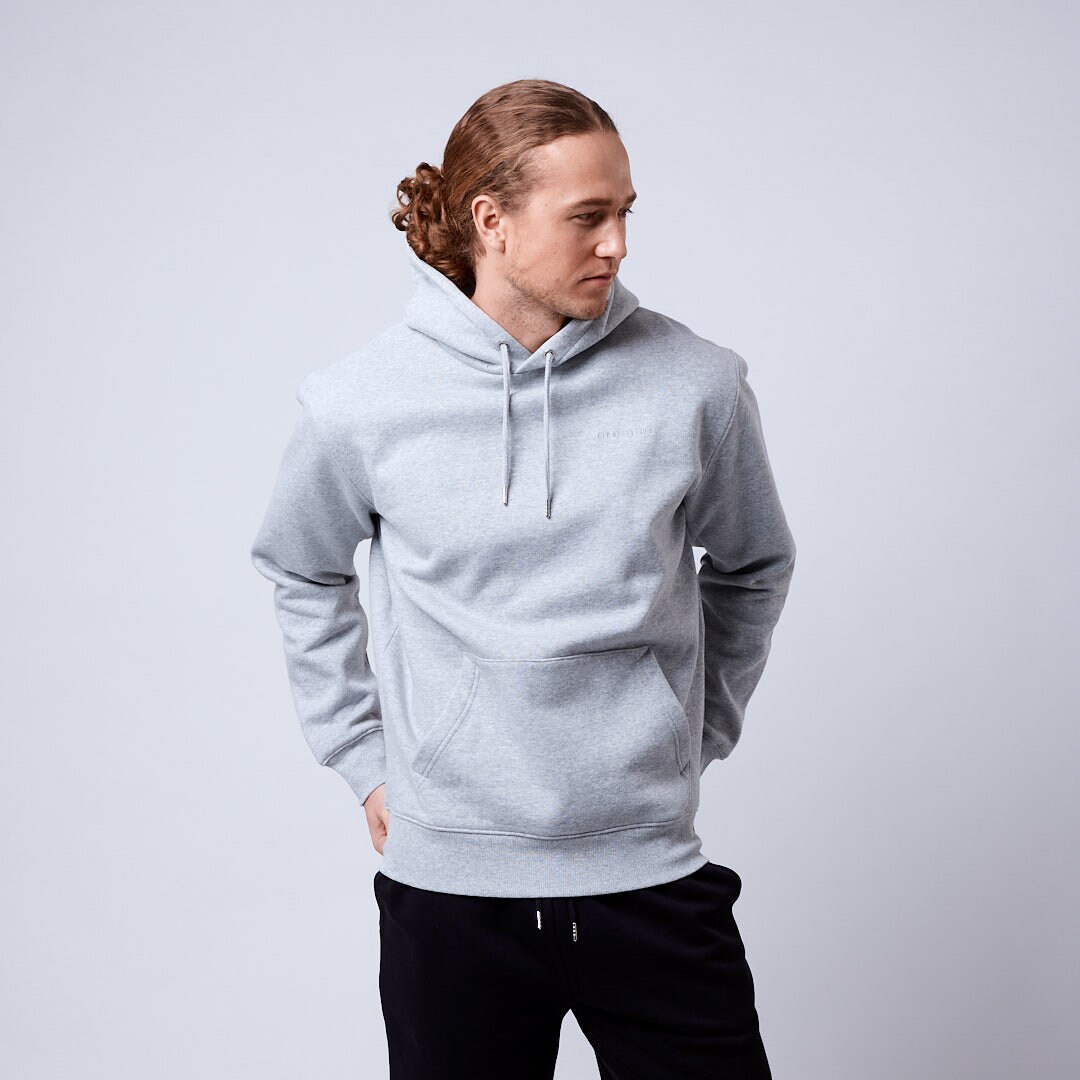 Core hoodie Men Grey melange