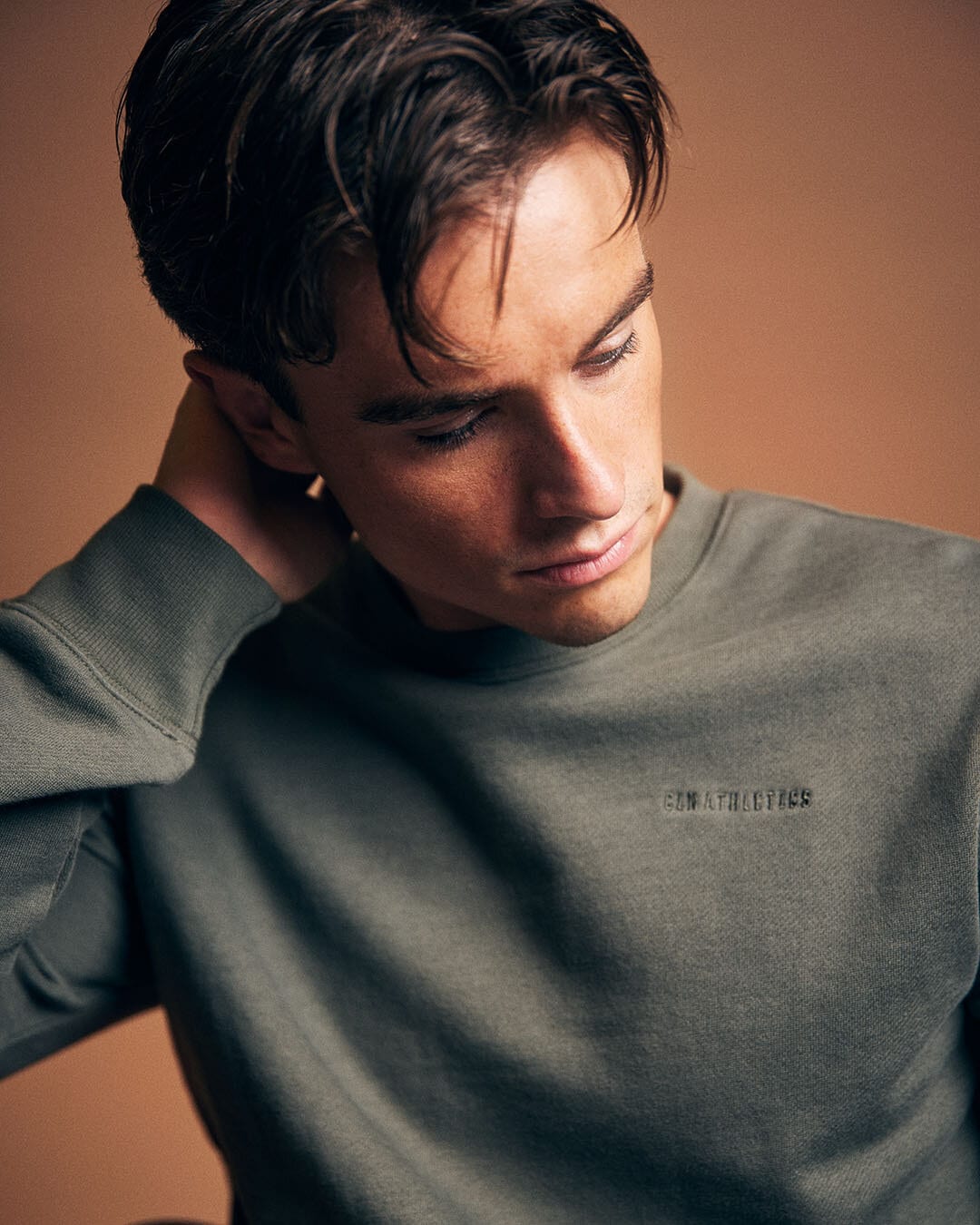 Core sweatshirt Men Moss green