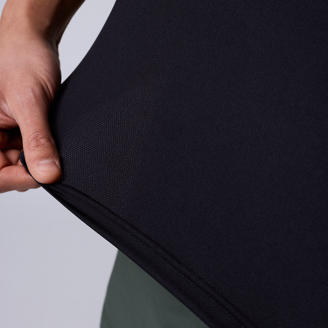 Flow mesh t-shirt Black
