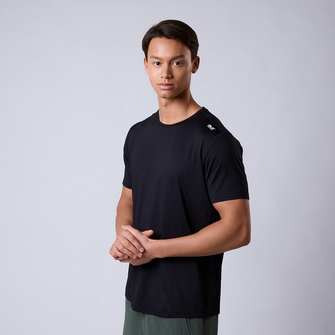 Flow mesh t-shirt Black