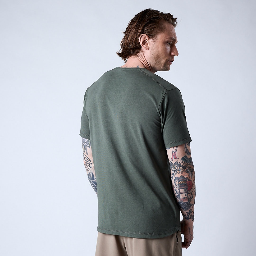 Bamboo t-shirt Men Moss green