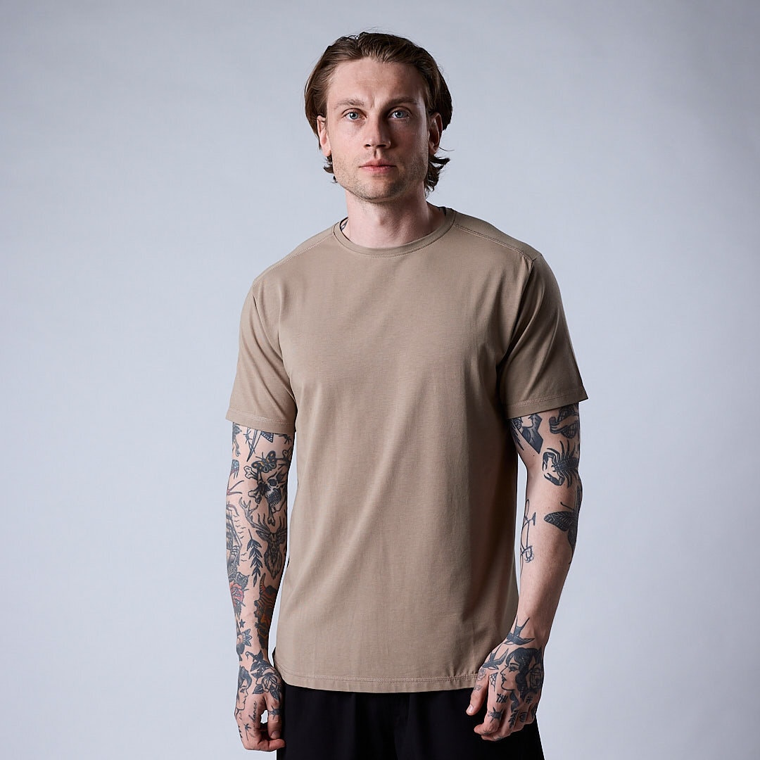 Bamboo t-shirt Men Dark khaki
