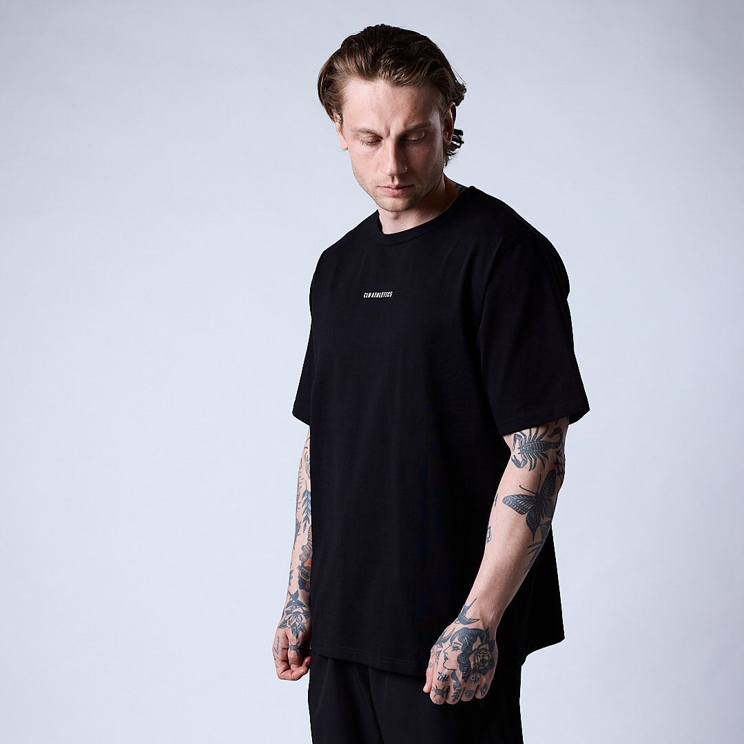 Core relaxed t-shirt print Men Black