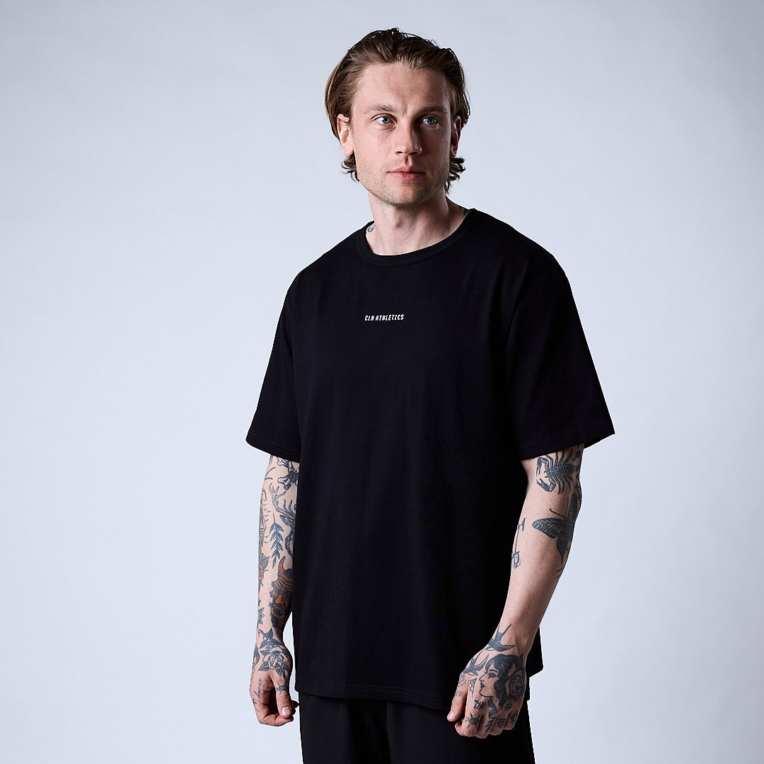 Core relaxed t-shirt print Men Black