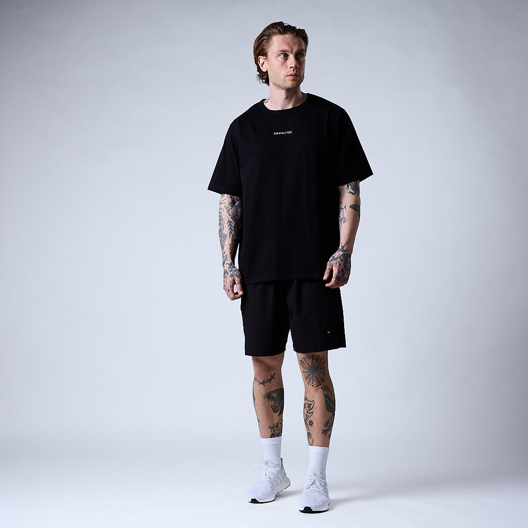 Core relaxed t-shirt print Men Black