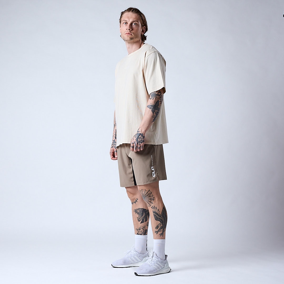 Core relaxed t-shirt print Men Cream white