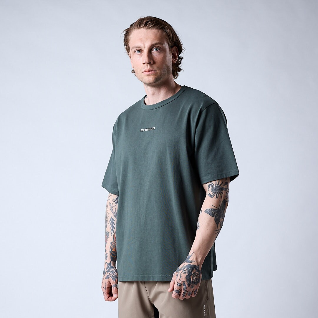 Core relaxed t-shirt print Men Moss green