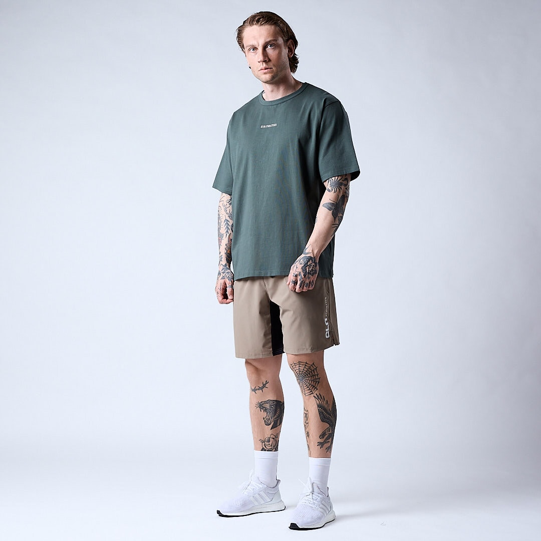 Core relaxed t-shirt print Men Moss green