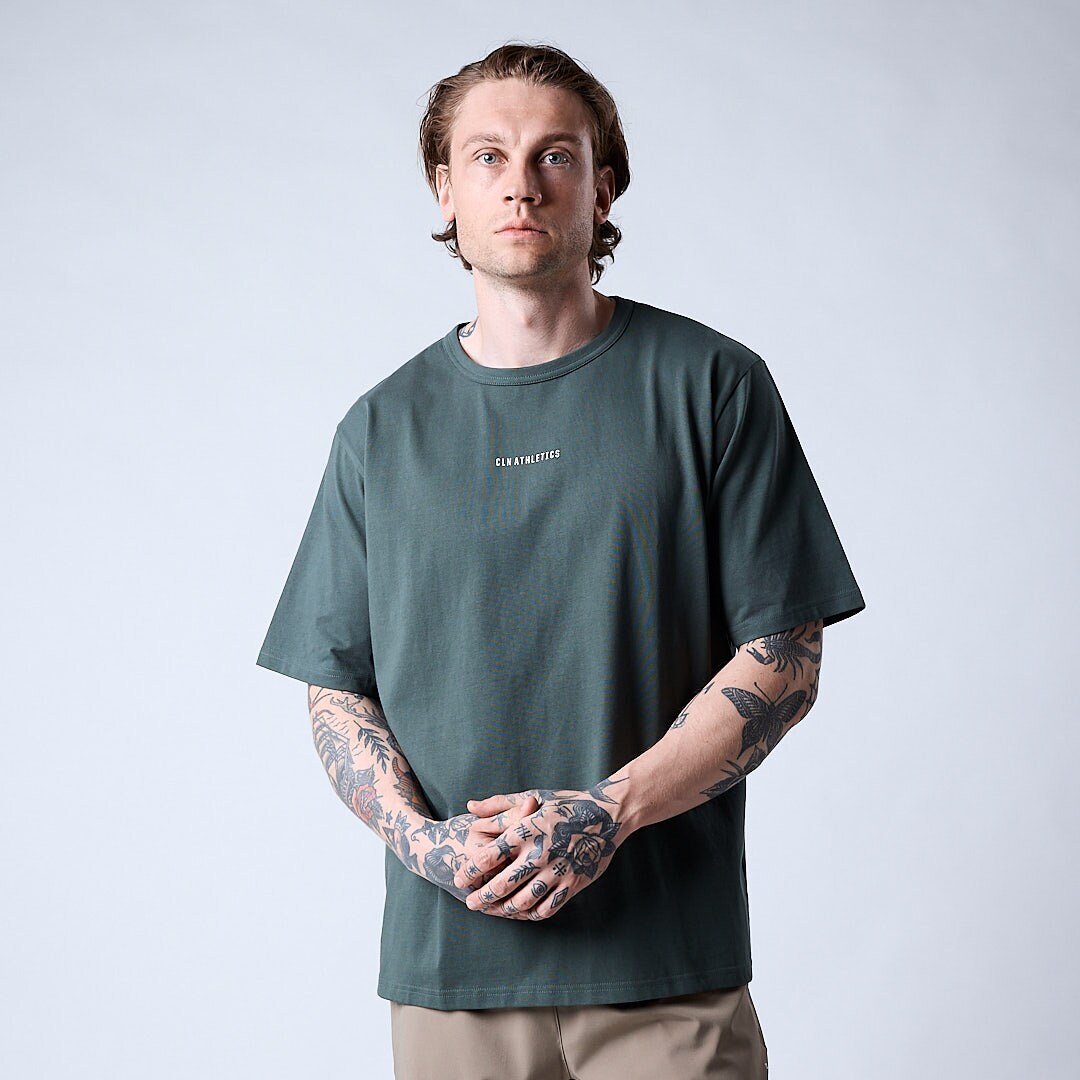 Core relaxed t-shirt print Men Moss green