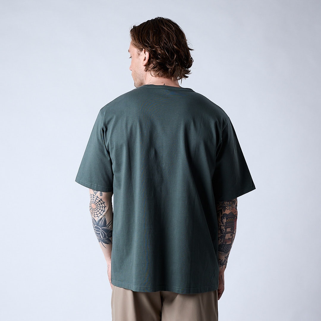 Core relaxed t-shirt print Men Moss green