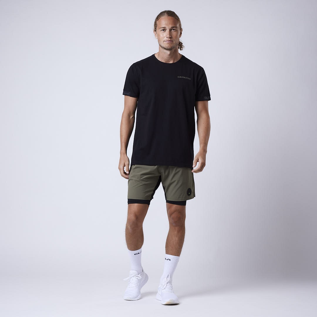 CLN Rep 2 in 1 shorts Dusty olive