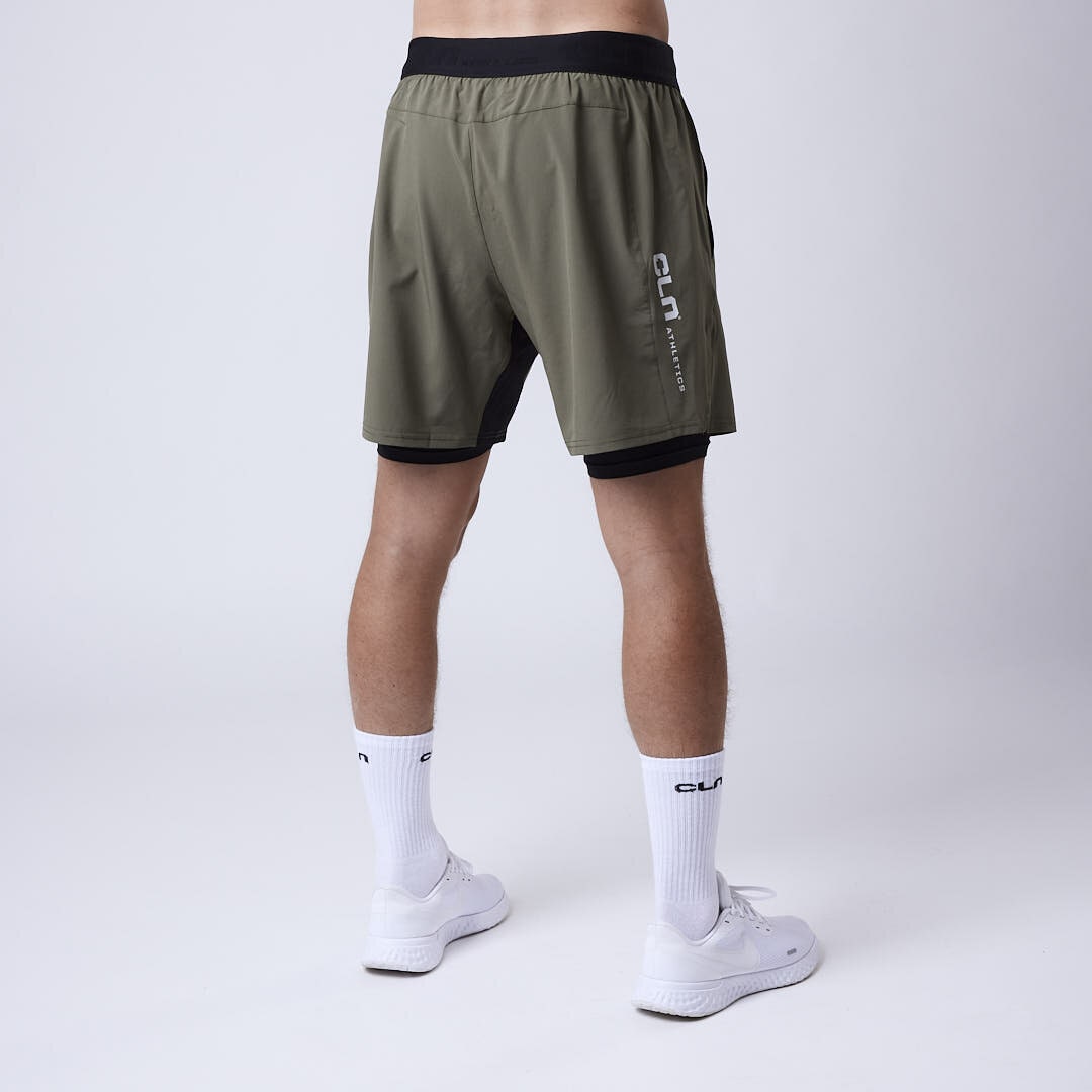 CLN Rep 2 in 1 shorts Dusty olive