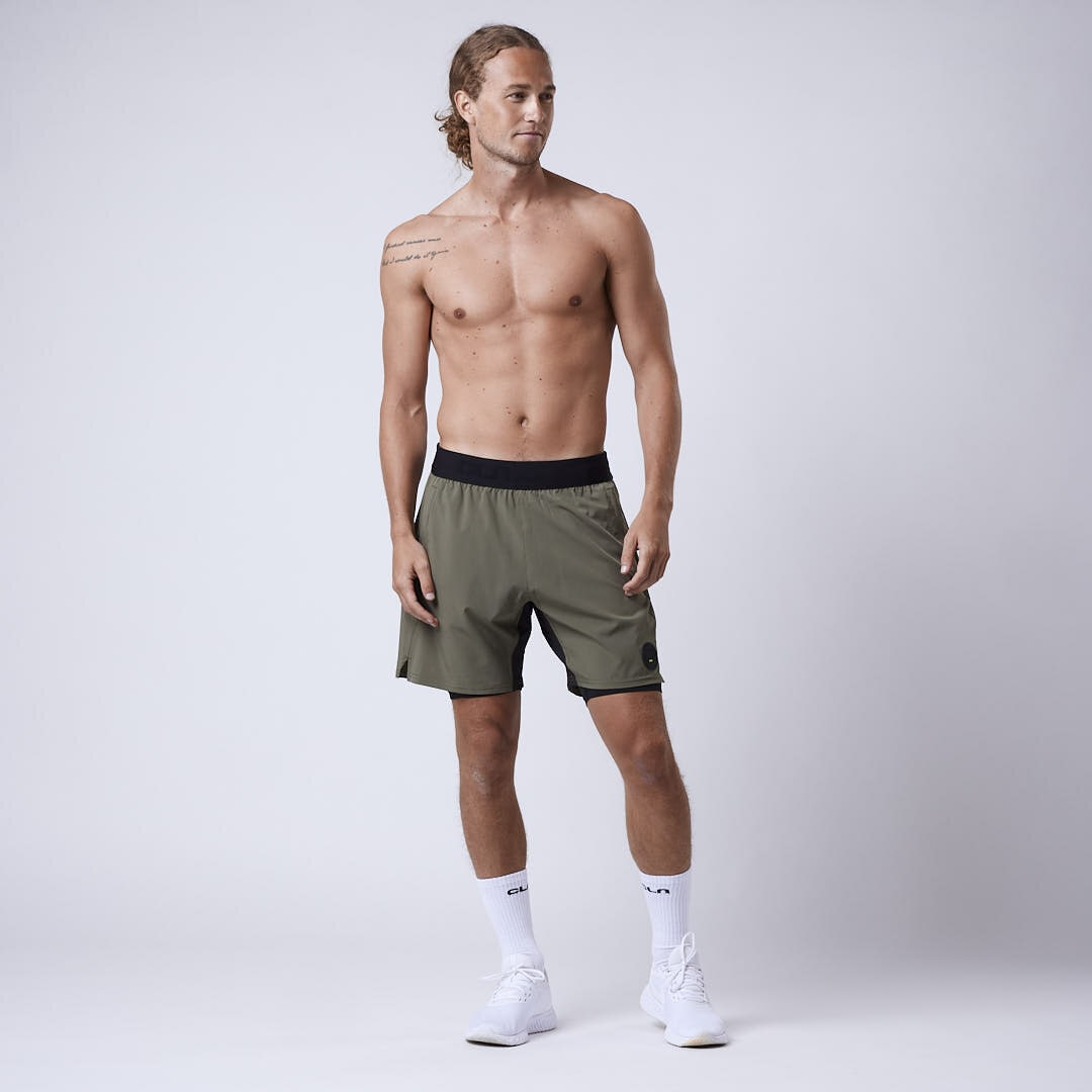 CLN Rep 2 in 1 shorts Dusty olive