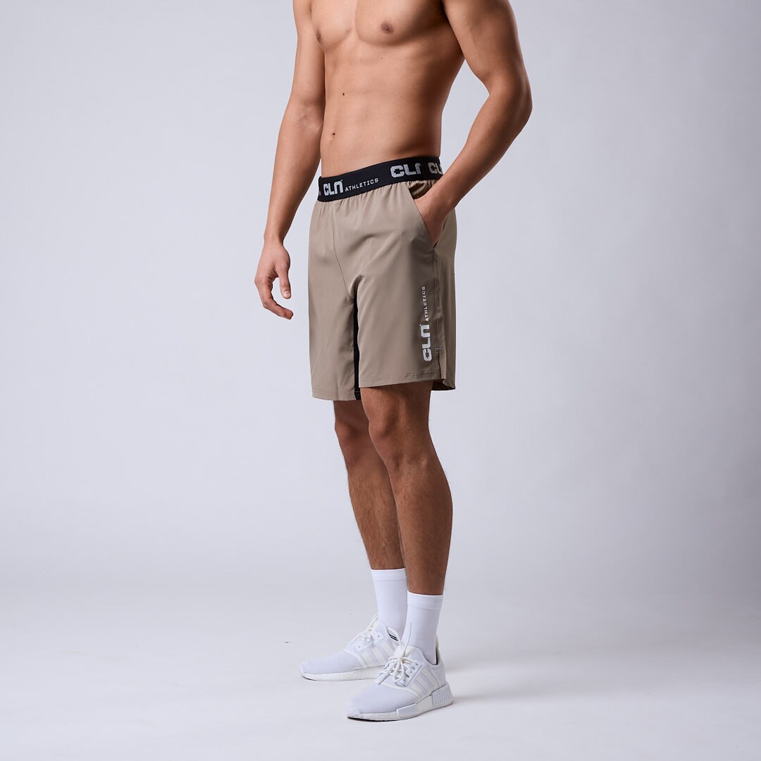 CLN Dino stretch shorts Dark khaki