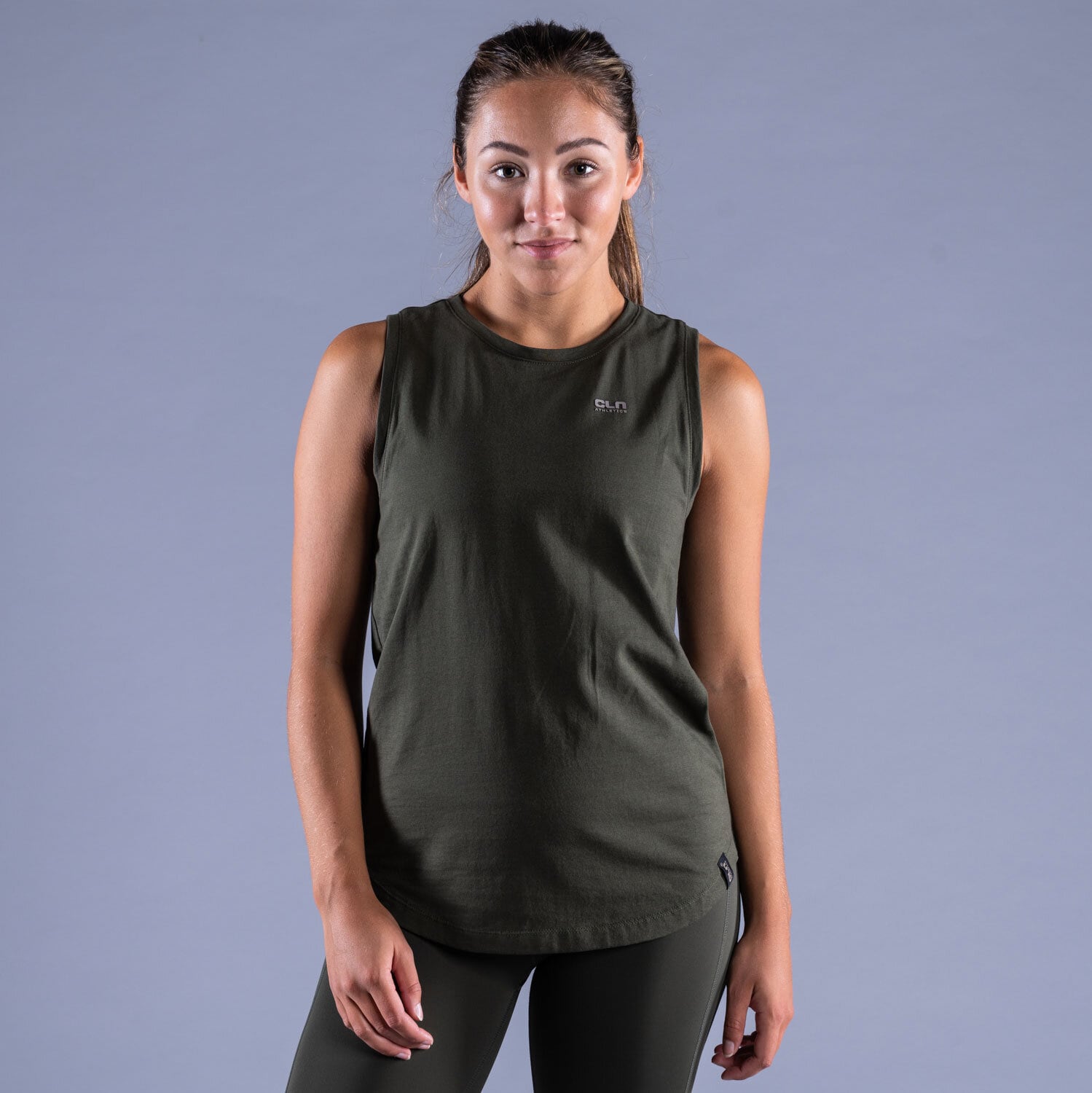 CLN Push ws tank Forest green