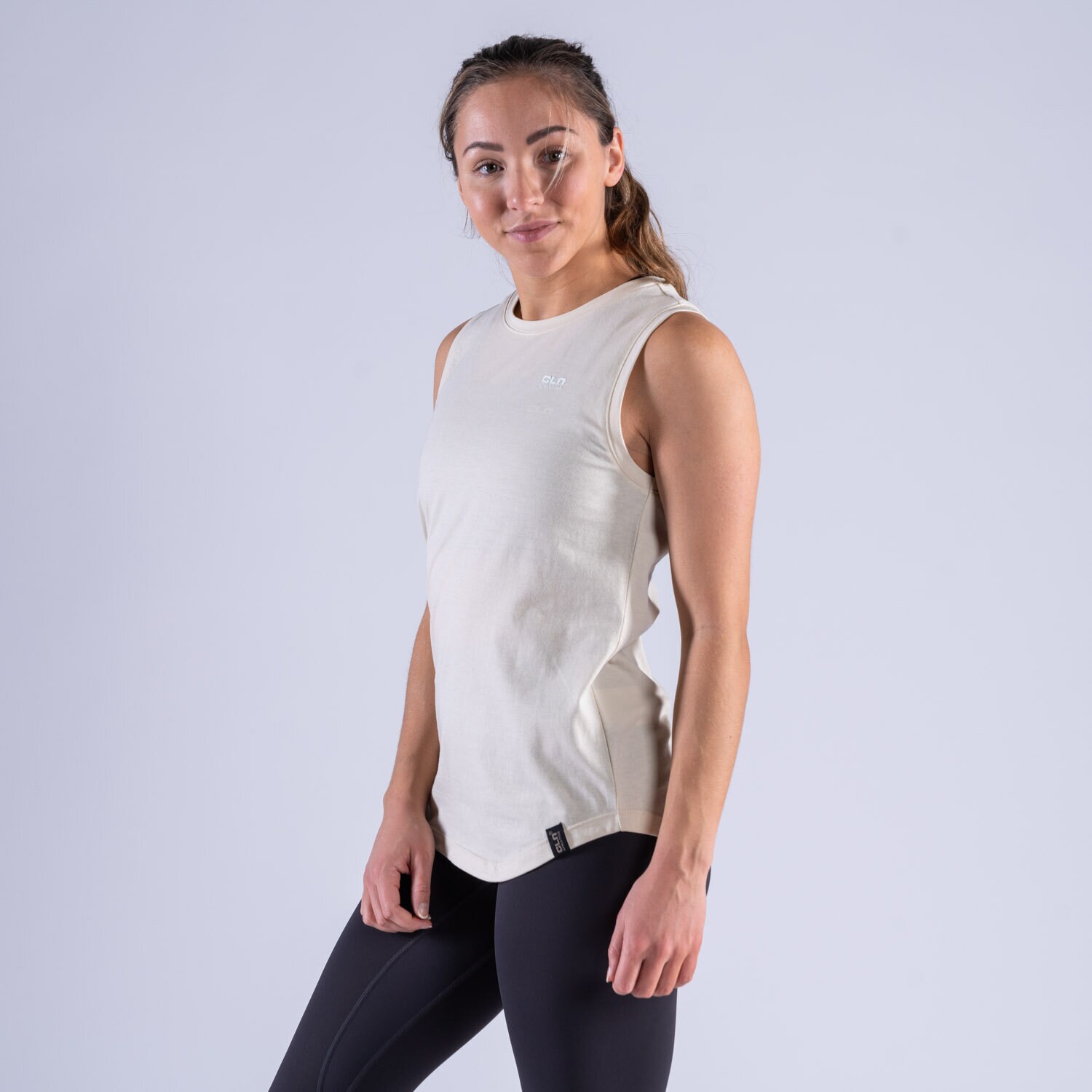 CLN Push ws tank Bone white
