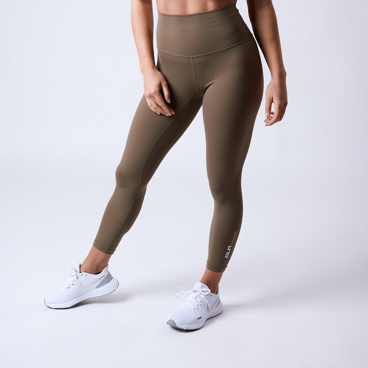 High waist training tights - Fuse 7/8 tights Stone - CLN Athletics