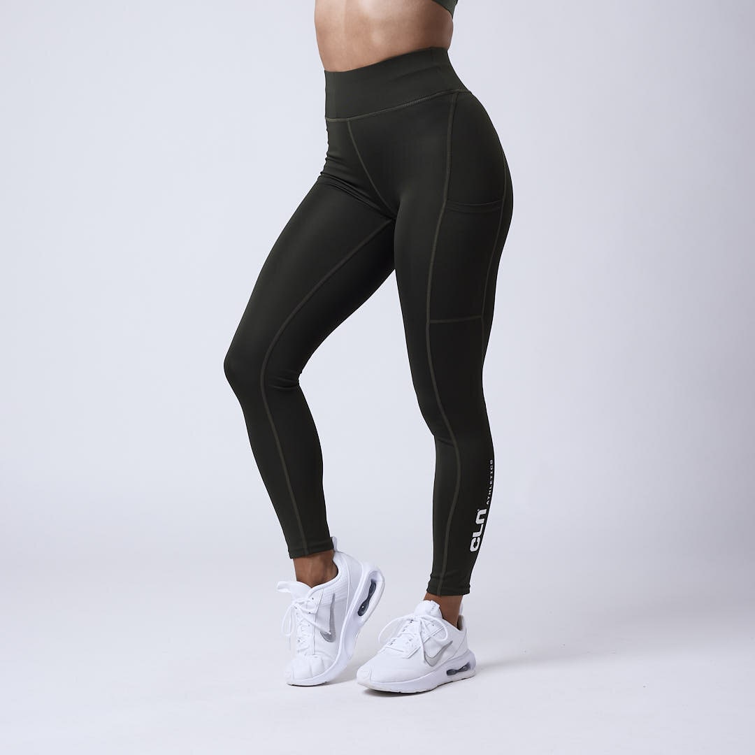 High waist training tights - Fuse 7/8 tights Stone - CLN Athletics