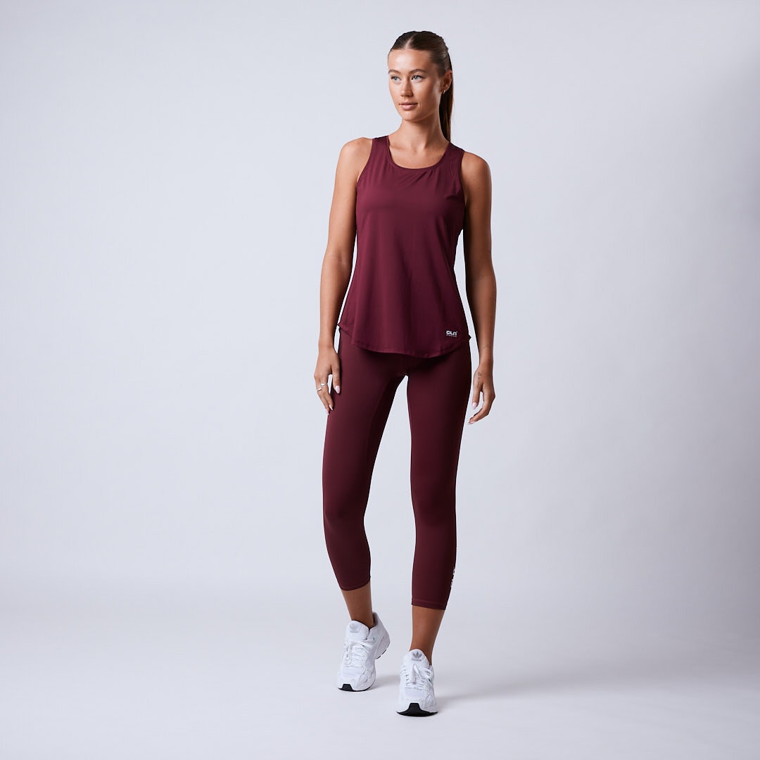 Leya tank Dark red