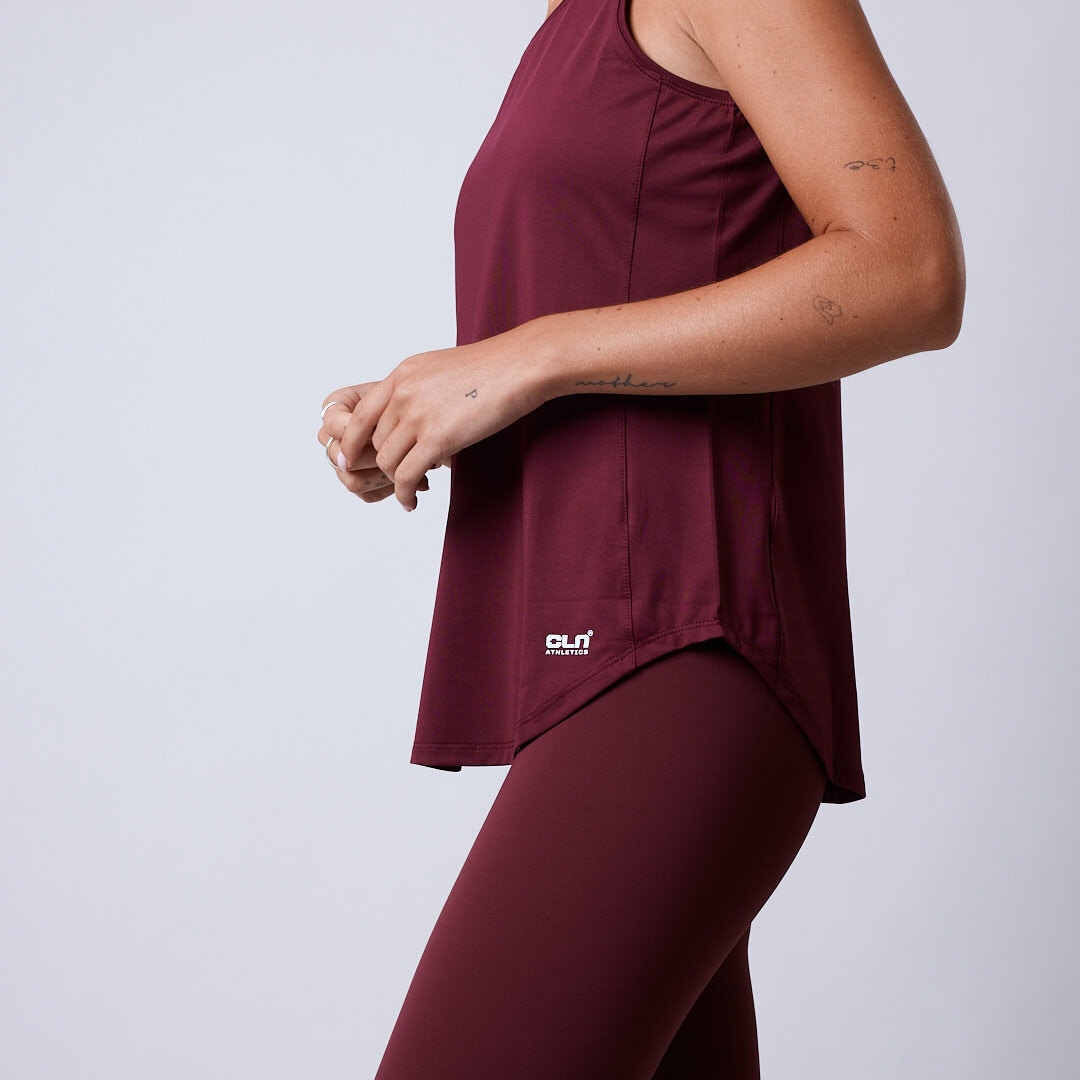 Leya tank Dark red