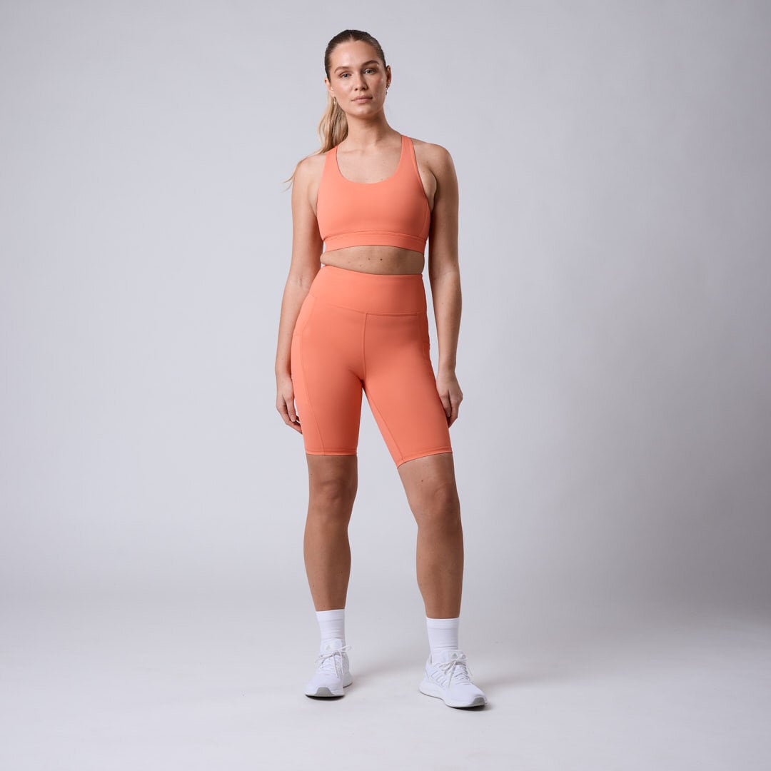 Fuse pocket biker shorts Coral peach