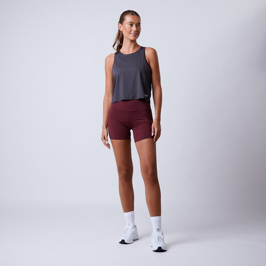 Lunar cropped tank Dark grey