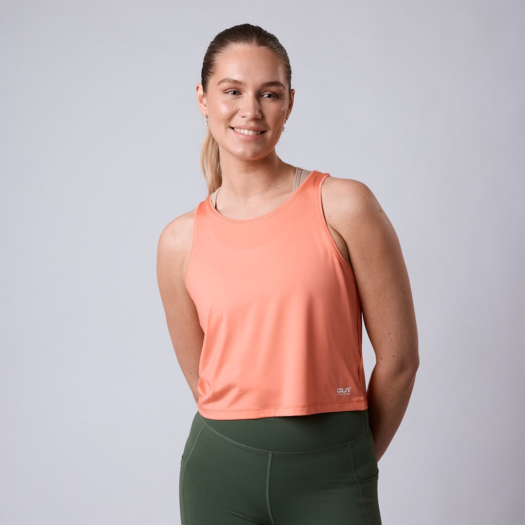 Lunar cropped tank Coral peach