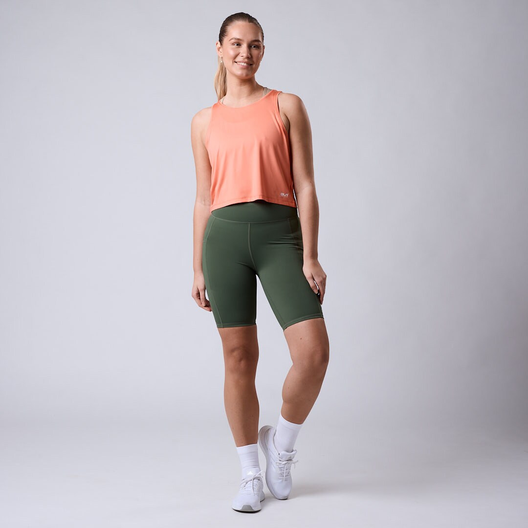Lunar cropped tank Coral peach