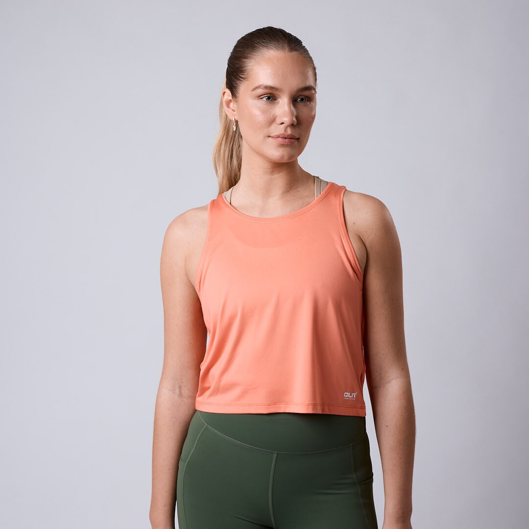 Lunar cropped tank Coral peach