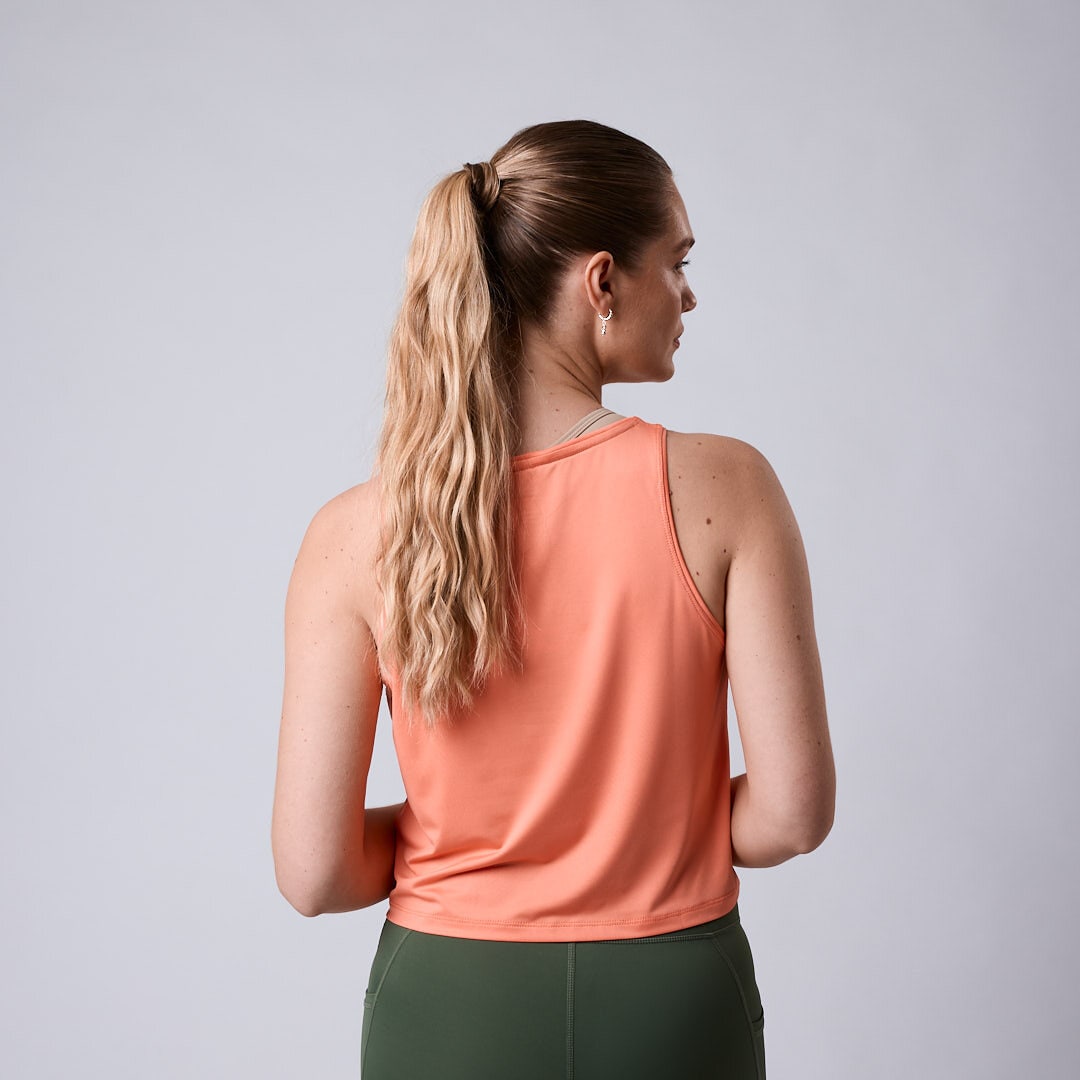 Lunar cropped tank Coral peach