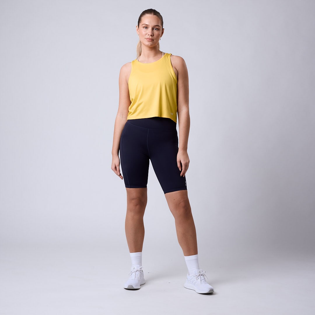 Lunar cropped tank Golden yellow