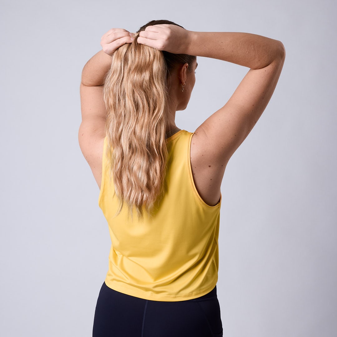 Lunar cropped tank Golden yellow