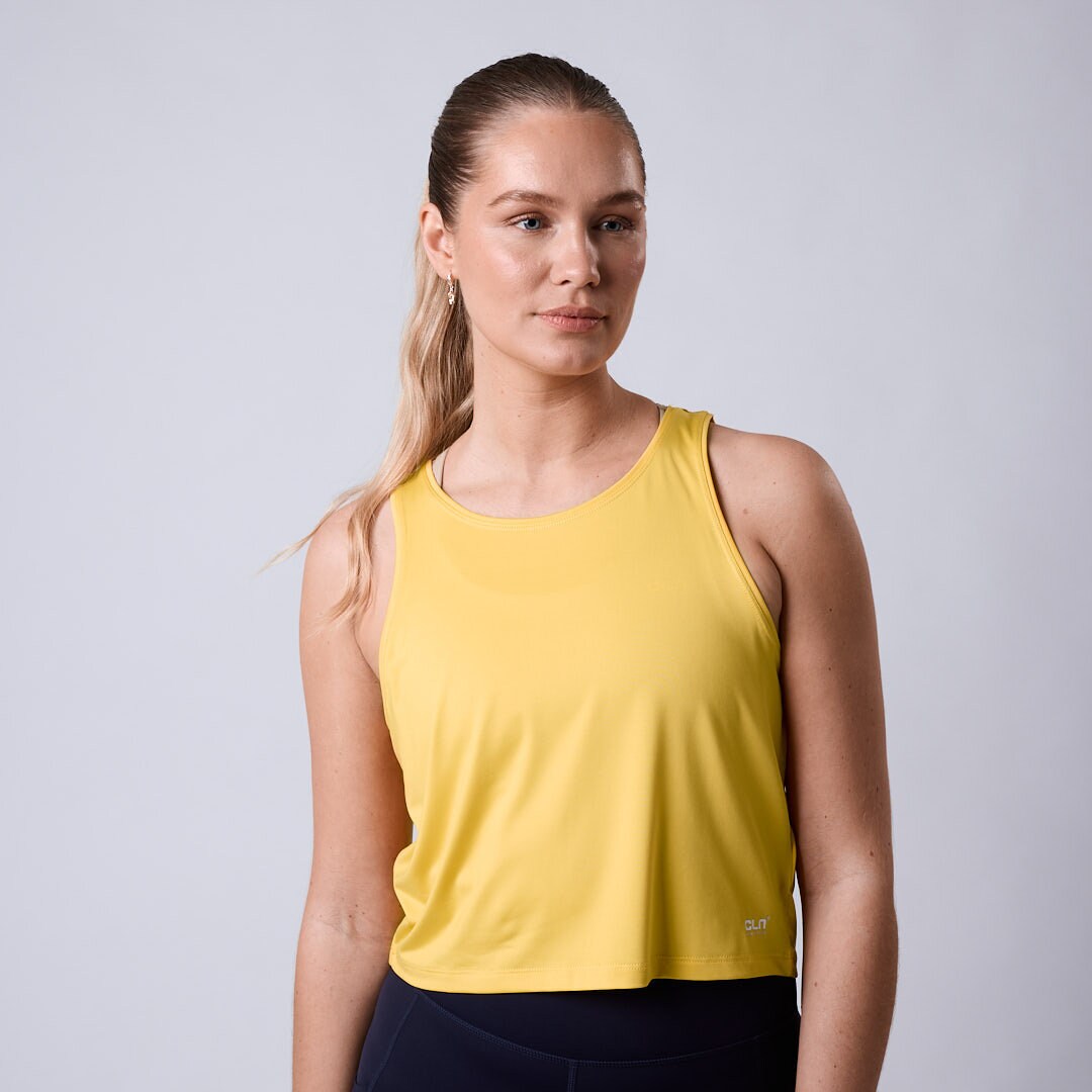 Lunar cropped tank Golden yellow