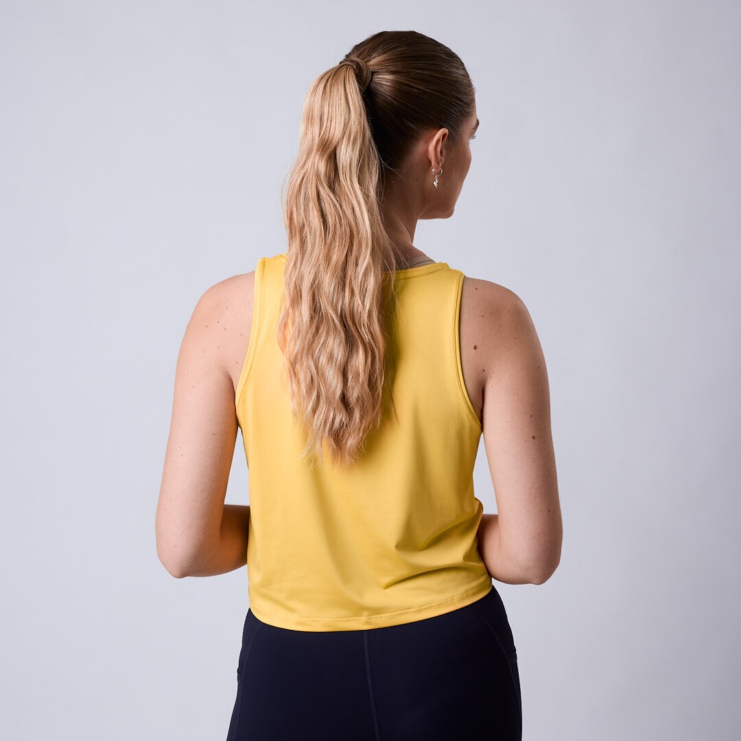 Lunar cropped tank Golden yellow