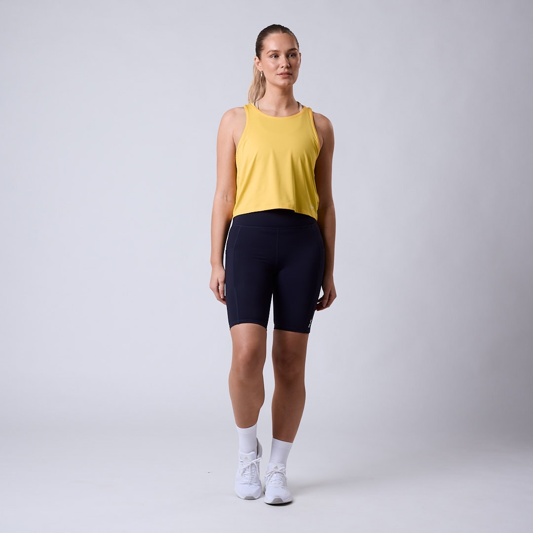 Lunar cropped tank Golden yellow
