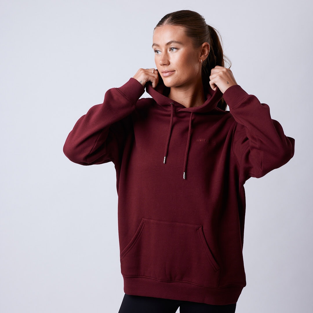 Core hoodie Wmn Dark red