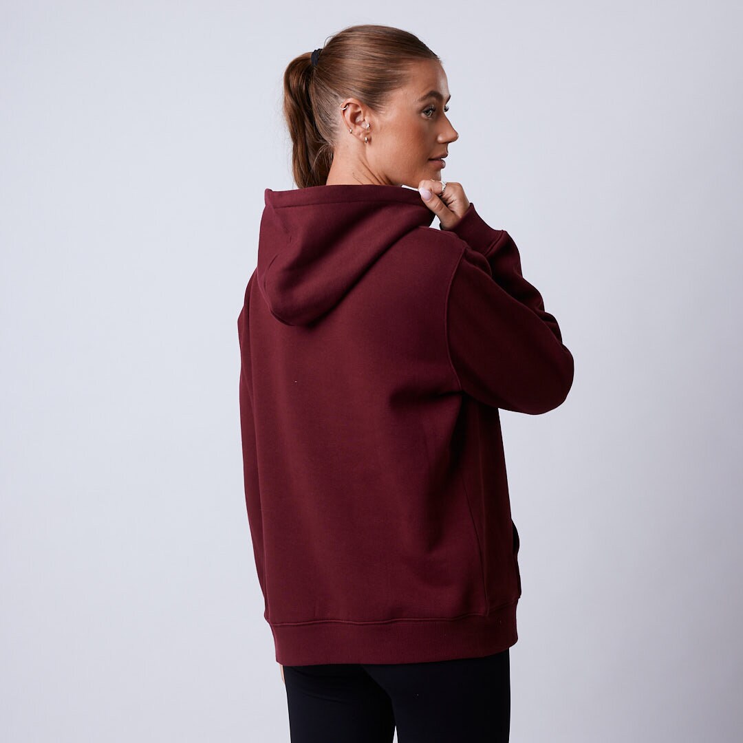 Core hoodie Wmn Dark red