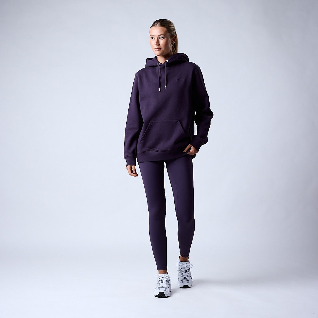 Core hoodie Wmn Dark plum