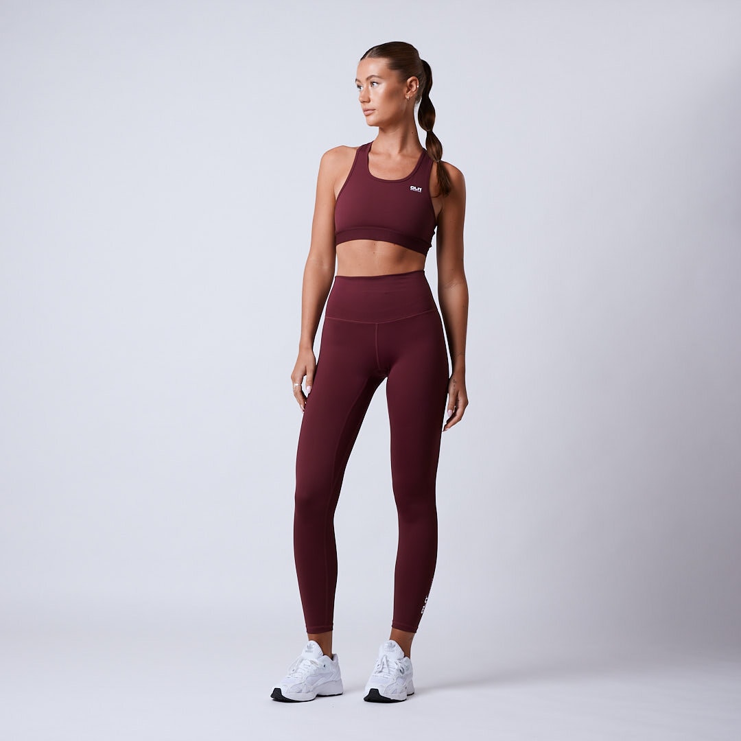 Dark red tights online