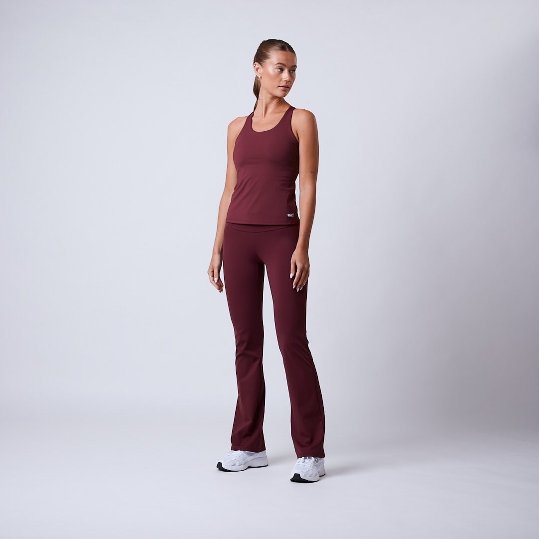 Fuse flared tights Dark red