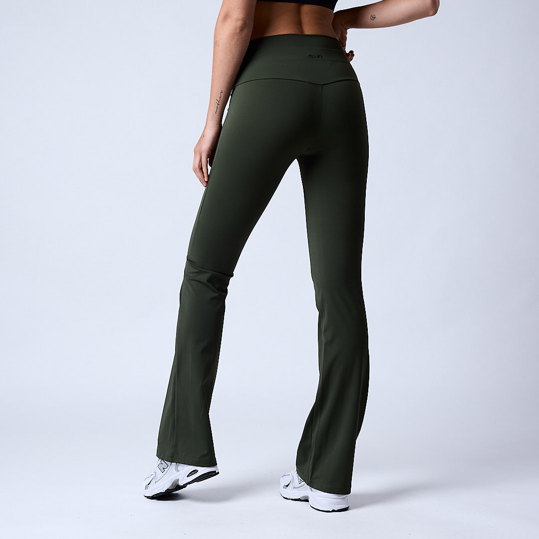 Fuse flared tights Kombu green