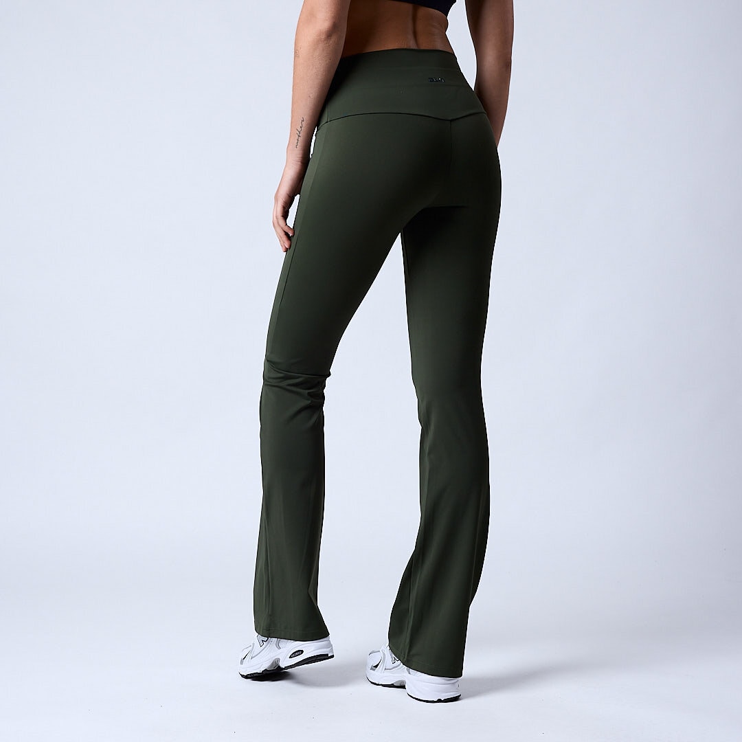 Fuse flared tights Kombu green