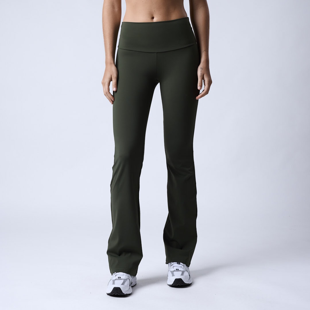 Fuse flared tights Kombu green