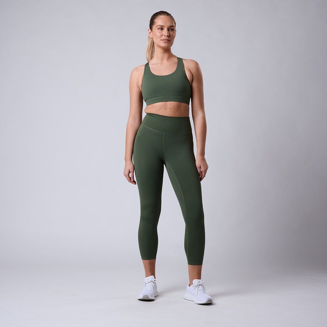 Fuse V-shape 7/8 tights Moss green