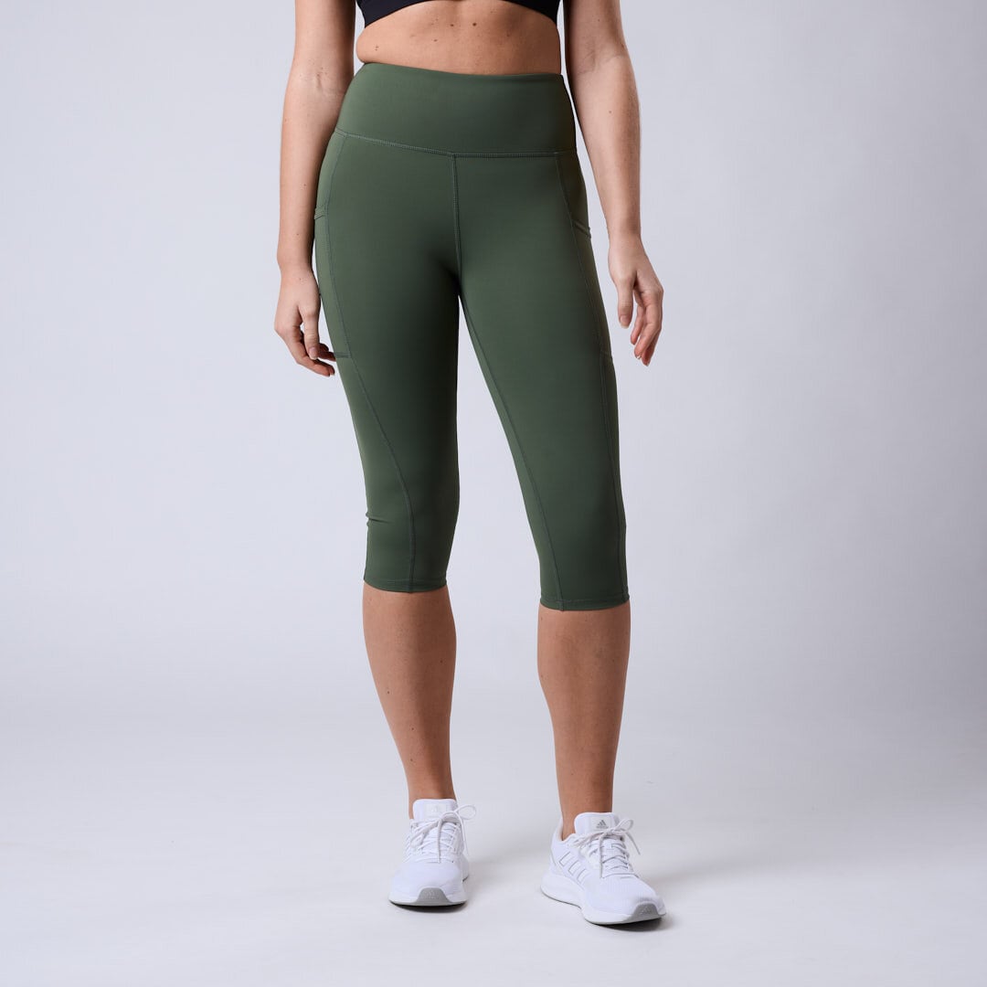 Fuse 3/4 pocket tights Moss green