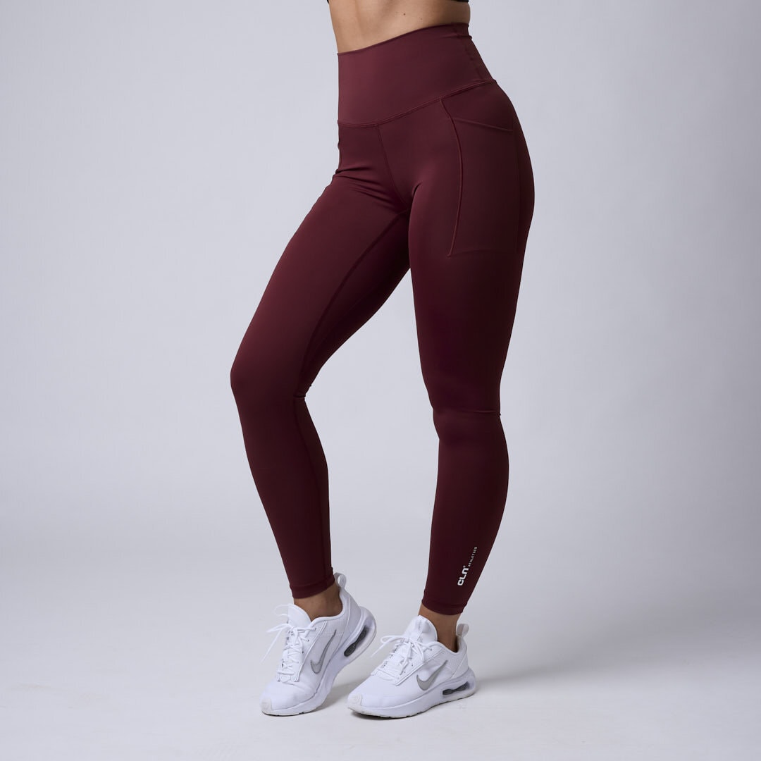 Fuse pocket tights Dark red