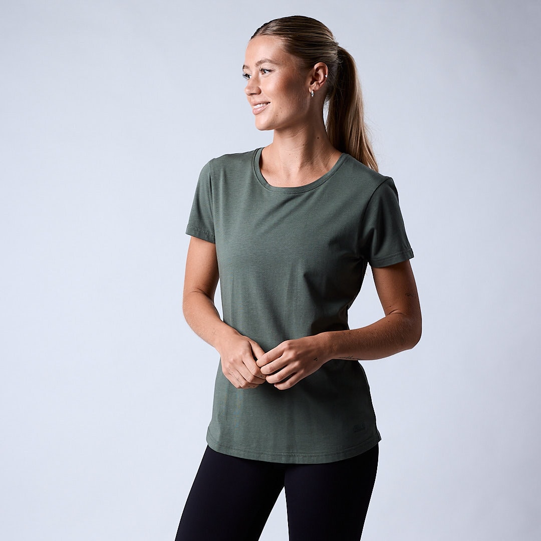 Bamboo t-shirt wmn Moss green