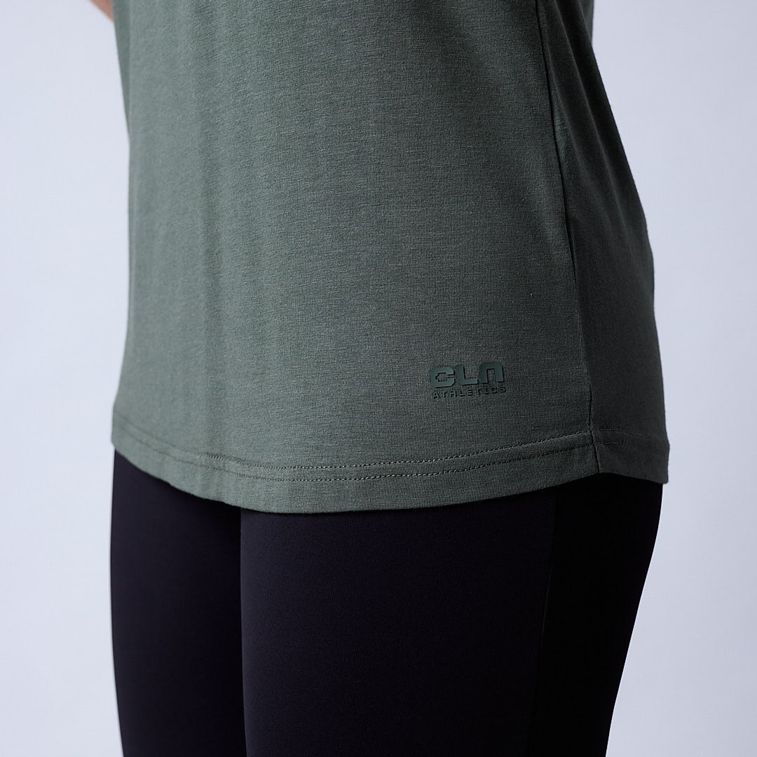 Bamboo t-shirt wmn Moss green