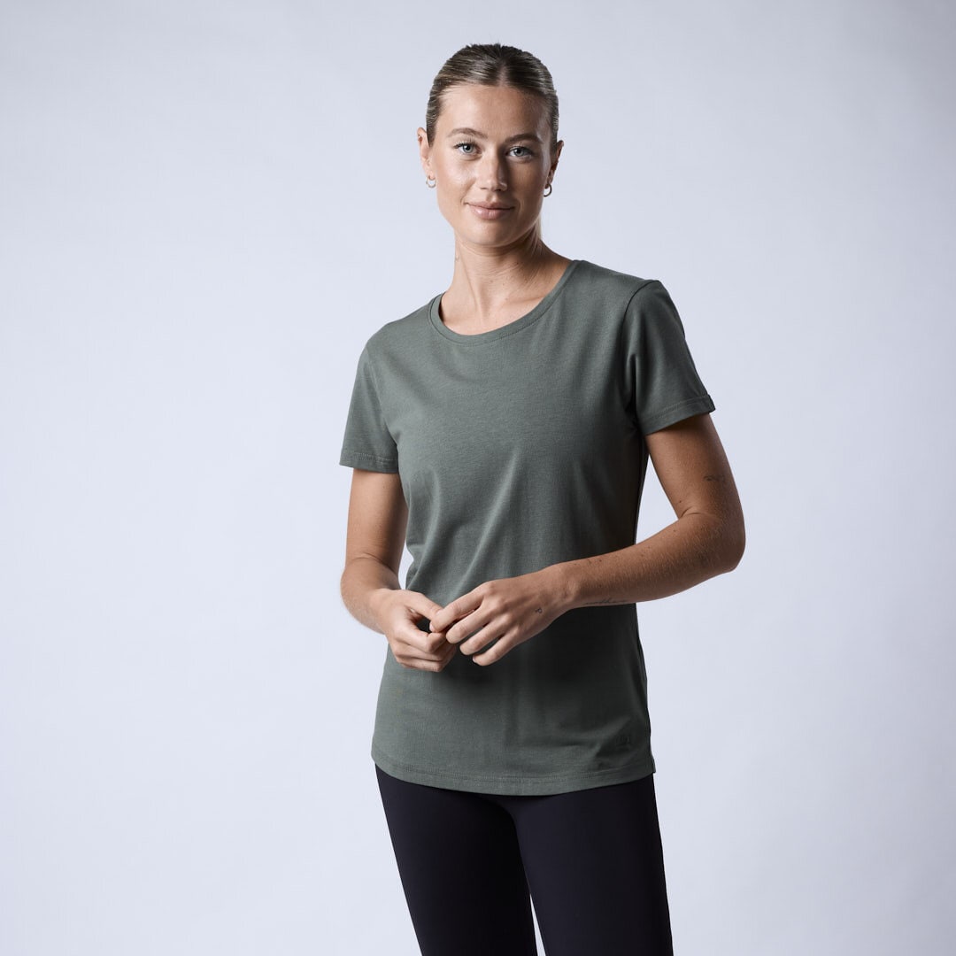 Bamboo t-shirt wmn Moss green