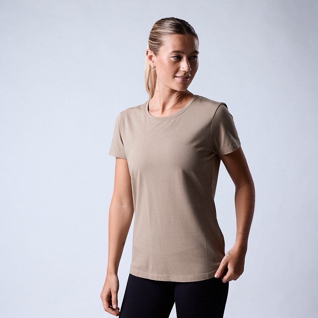 Bamboo t-shirt wmn Dark Khaki